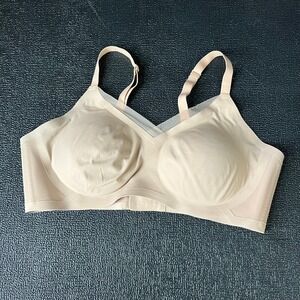 HONEYLOVE Crossover Wireless Bra Comfort Stretch Support Ivory XL